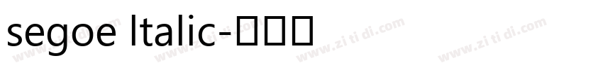 segoe ltalic字体转换